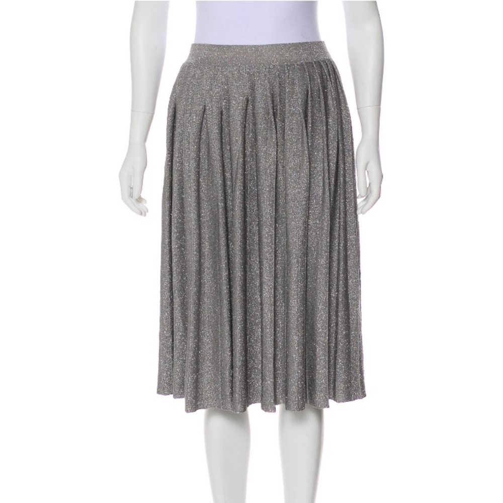 Demylee Silver Pleated Skirt